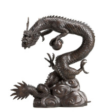 High quality casting antique bronze dragon sculpture