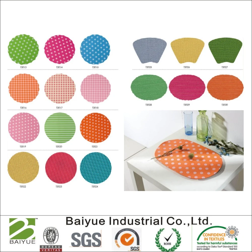 Ecofriendly Colorful Customized Home Kitchen Placemat PVC Foam Placemat