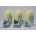 White PP Light Duty Casters Gravity Caster