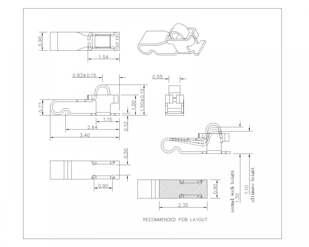 SF-034-XX-03 สปริงนิ้ว L 3.4 มม.