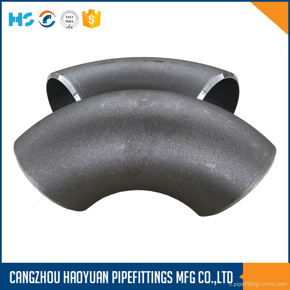 Blak Painting Belved End Pipe Fitting Elbow