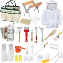 Complete Beekeeping Starter Kit: 30-Piece Beekeeping Supplies and Equipment Set