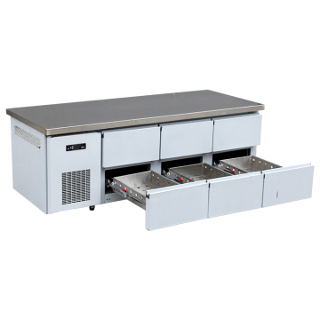 Counter worktable workbench refrigerator with drawer
