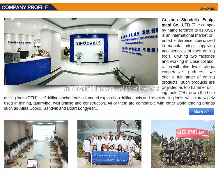 Sinodrills API Thread Connector Solid Bar Female Male Pipe Adapter for Mining Alloy Steel Carbide PDC Cutter