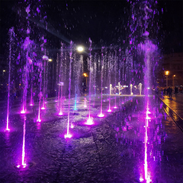 Large Scale Water Jet Dry Land Floor Fountain