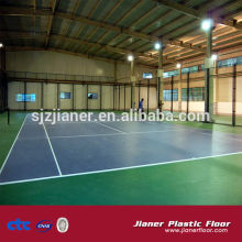 Resilient surface tennis flooring