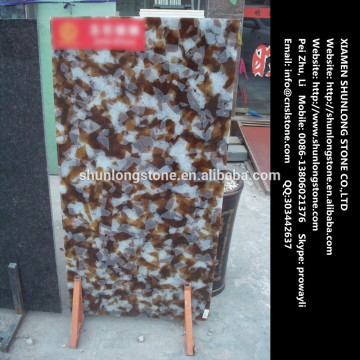 Brown Onyx Glass stone big slab,man made glass ony tile