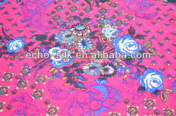 70 cotton 30 silk rose print fabric