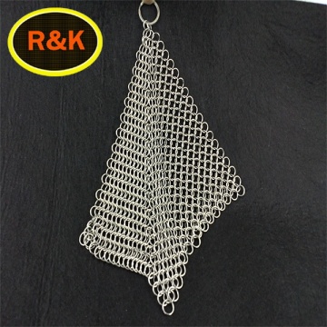 Stainless Steel Chain Mail Scrubber for Cast Iron Cookware