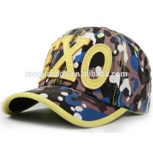 yellow embroidery patch blinding visor floral printing sport hat