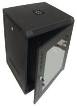 Black Steel / Aluminum Network Rack Cabinet 19 Inch 9u For It Server Data