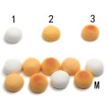 Kawaii 3D blanc Orange cuit à la vapeur petit pain 100pce résine Simulation alimentaire Cabochon perles enfants maison de poupée jouets Photo accessoires bricolage Art déco