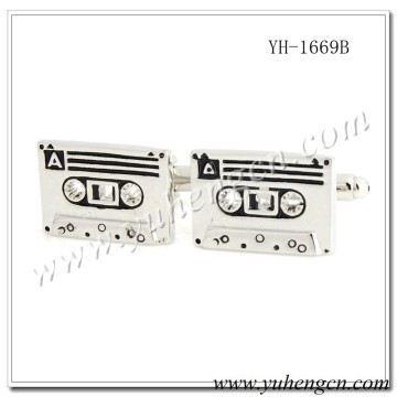 YH-1669B Novelty Tape Music Cufflinks,Cassette Cufflinks