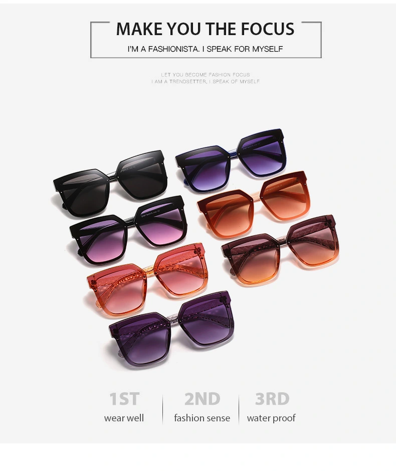 2020 New Fashionable Rectangle Shape Women Sunglasses