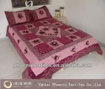 patchwork velvet quilted fancy bedspreads wholesale