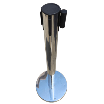 Silver Stainless Steel Crowd Control Pipe Queue Line Pole Barrier Post Stanchion