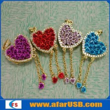 Promotion product necklace style heart shape usb flash drive,Custom Logo Gift Heart Usb Memory Stick