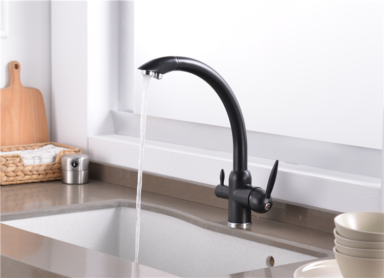 YL-631 Dual handle 3 way kitchen sink water purifier faucet stainless steel kitchen sink mixer tap