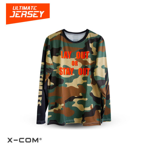 X-COM Super Cool Camouflage Color Quickdry Sport Jersey Custom Ultimate Frisbee T-Shirt