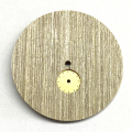 Natural wood watch dial with a subdial