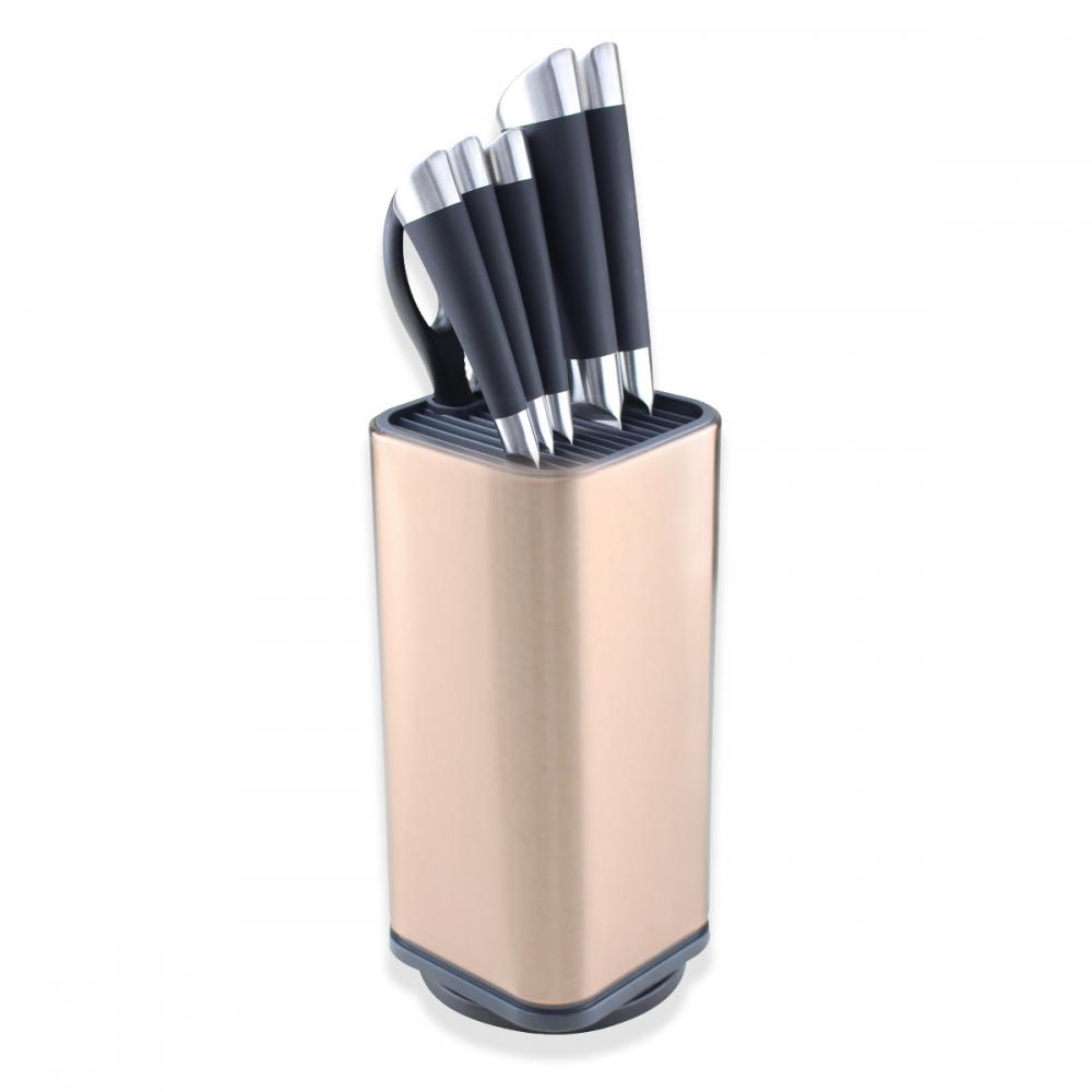 Rose Gold Plated  Rotating Kitchen Knife Holder