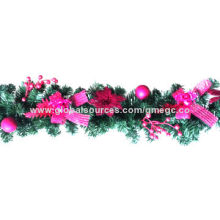 Christmas Rattan with Flower, Pine Nut and Red Fruit