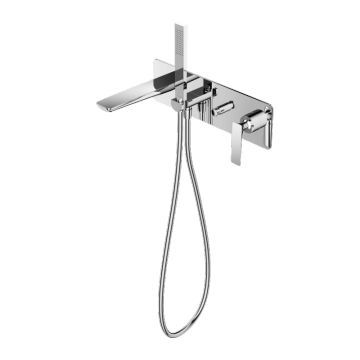 Built-in bath mixer set