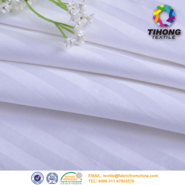 cotton satin stripe fabric white