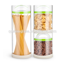 SINOGLASS 3 pcs with adjustable air pad glass Storage Jar set