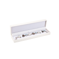Caixa de couro branco caixas de presente de joias