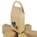 Brown Kraft Paper PVC Window Die Cut Paper Bag