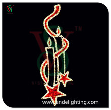 Christmas Candle Light 2D LED Pole Motif Light