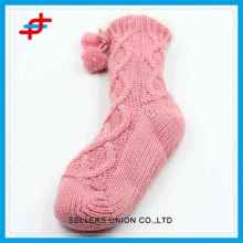 Pretty Winter Socks with two small balls