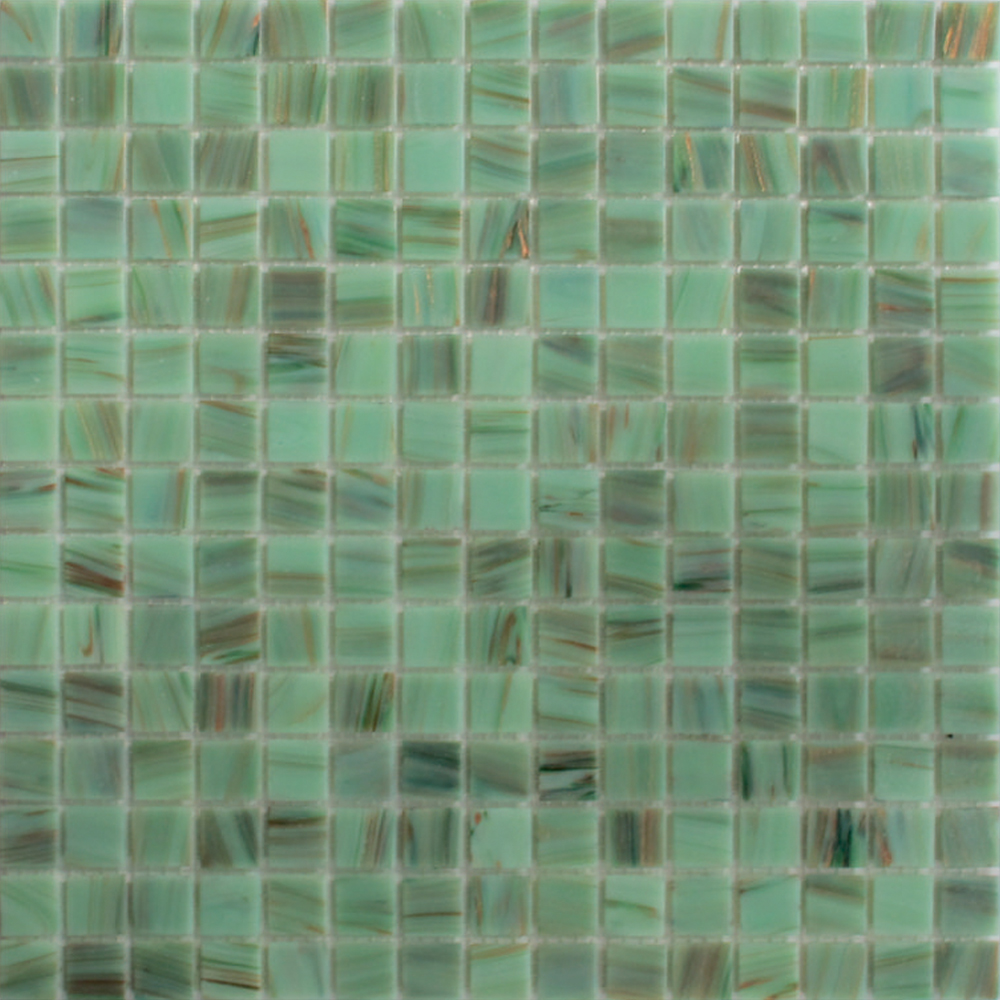 Líneas de oro Mosaico de pared de superficie de cristal verde