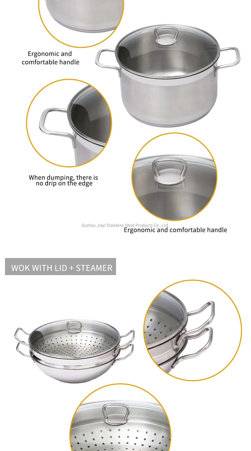 Healthy Non- Toxic Stainless Steel Liner Soup Pot, Wholesale Cookware Cooking Stockpot Soup, Cheap Kitchen Cooking Pot