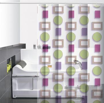 7 Ft Drop Waterproof Bathroom printed Shower Curtain