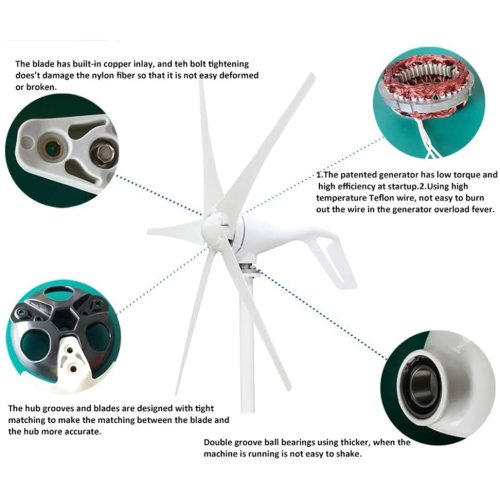 Kit de turbine de générateur de vent 300W,