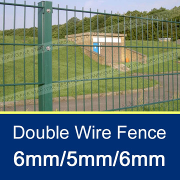 6mm pvc coated double face wire mesh fence