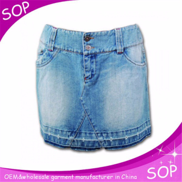 High quality office ladies short skirt designs mini denim pancil skirts women