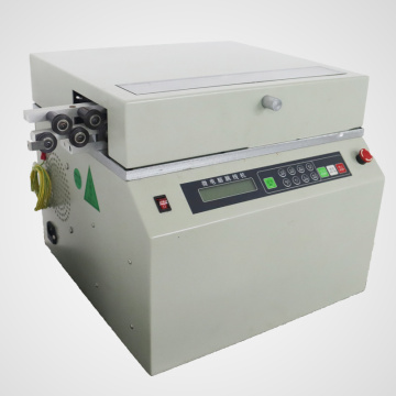 Electric cable cutting and stripping machine