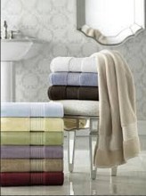 Plain Dyed Spa Use Sateen Border Bath Towel