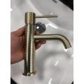 Gold Knurling Basin Faucet