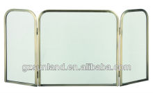 Aluminium 3 Panel Fireplace Hearth Screen with Glass