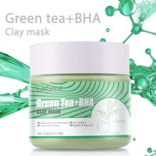 green tea acne stop face clay mud mask