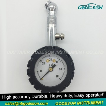 Analog tyre pressure gauge for car