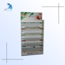 4-Level Floor Standing Metal Wire Newspaper Display Rack Metal Hook Display Stands