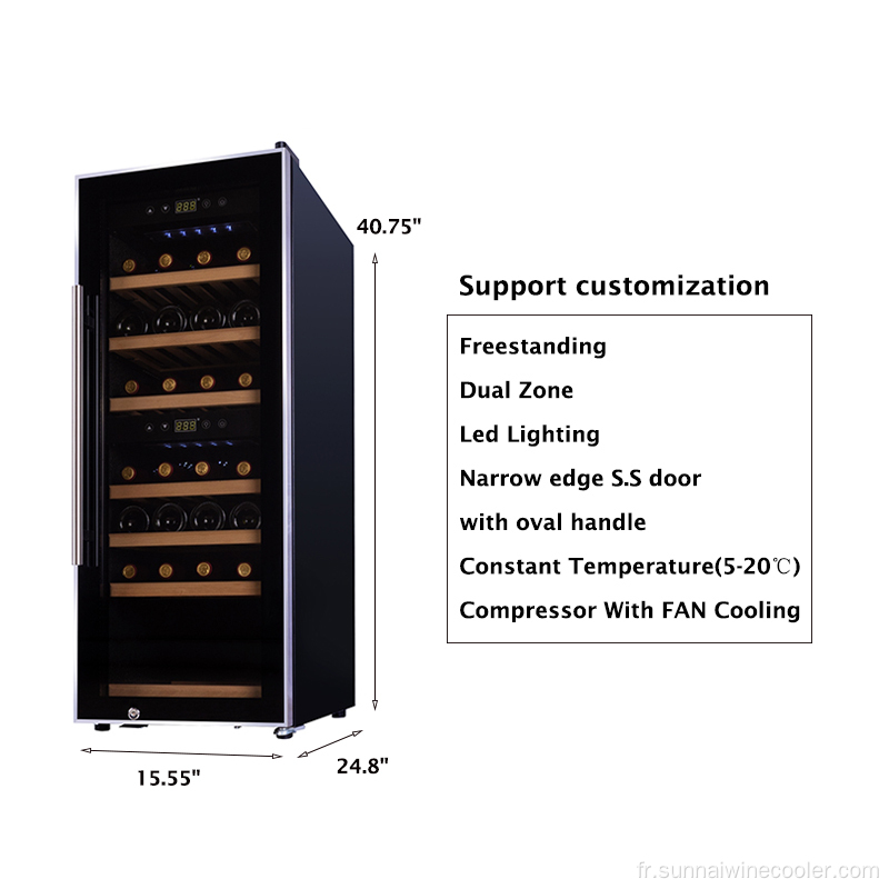 Réfrigérateur à vin à double zone moins cher