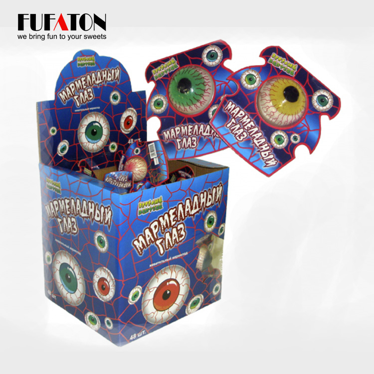 Eyeball Gummy candy for Halloween candy with paper clip