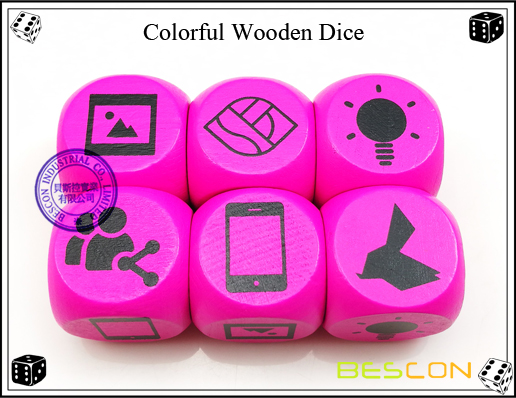 Colorful Wooden Dice-3