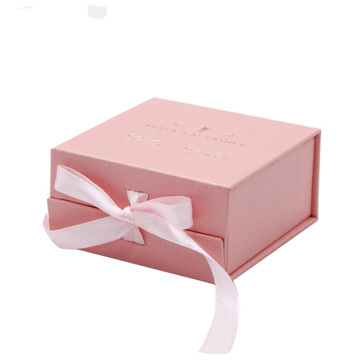 Pink Ribbon Box Custom Jewelry Earring Packaging